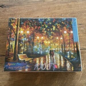 COPY - In Gooood 1000pc Wood Jigsaw Puzzle - "Rainy Night Walk" SEALED